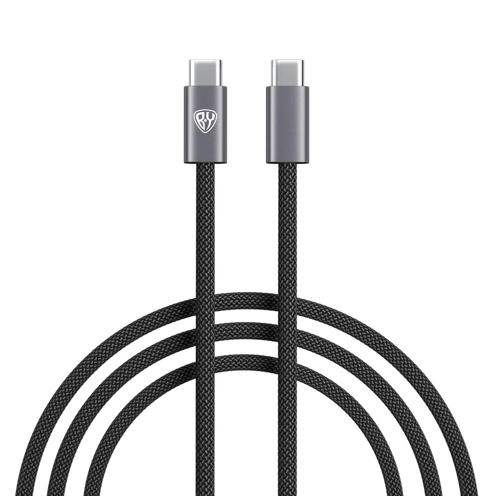 Кабель для зарядки Type C-Type C BY Absolut, 100Вт, 2м, 5A, E-Marker, нейлон, черный, арт.№ 931-633