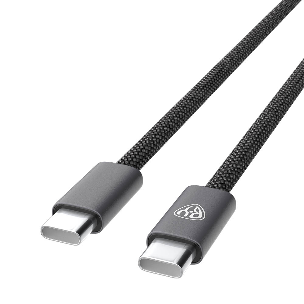 Кабель для зарядки Type C-Type C BY Absolut, 100Вт, 2м, 5A, E-Marker, нейлон, черный, арт.№ 931-633