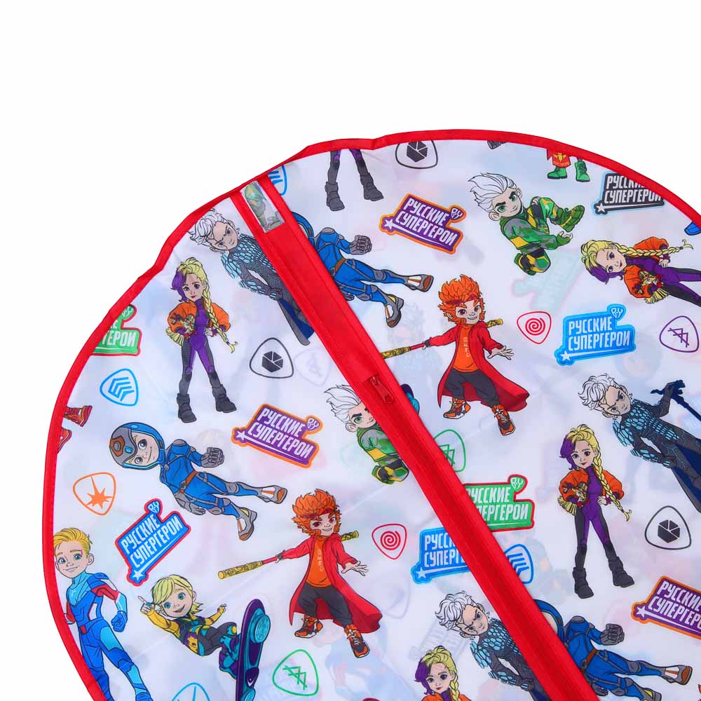 BY Русские Супергерои Чехол для одежды, 60х130см, с молнией, полиэстер, детская серия, арт.№ 457-809