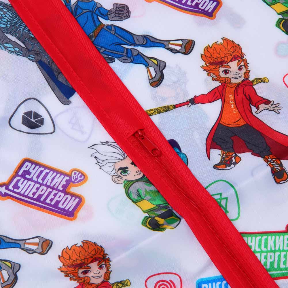 BY Русские Супергерои Чехол для одежды, 60х130см, с молнией, полиэстер, детская серия, арт.№ 457-809