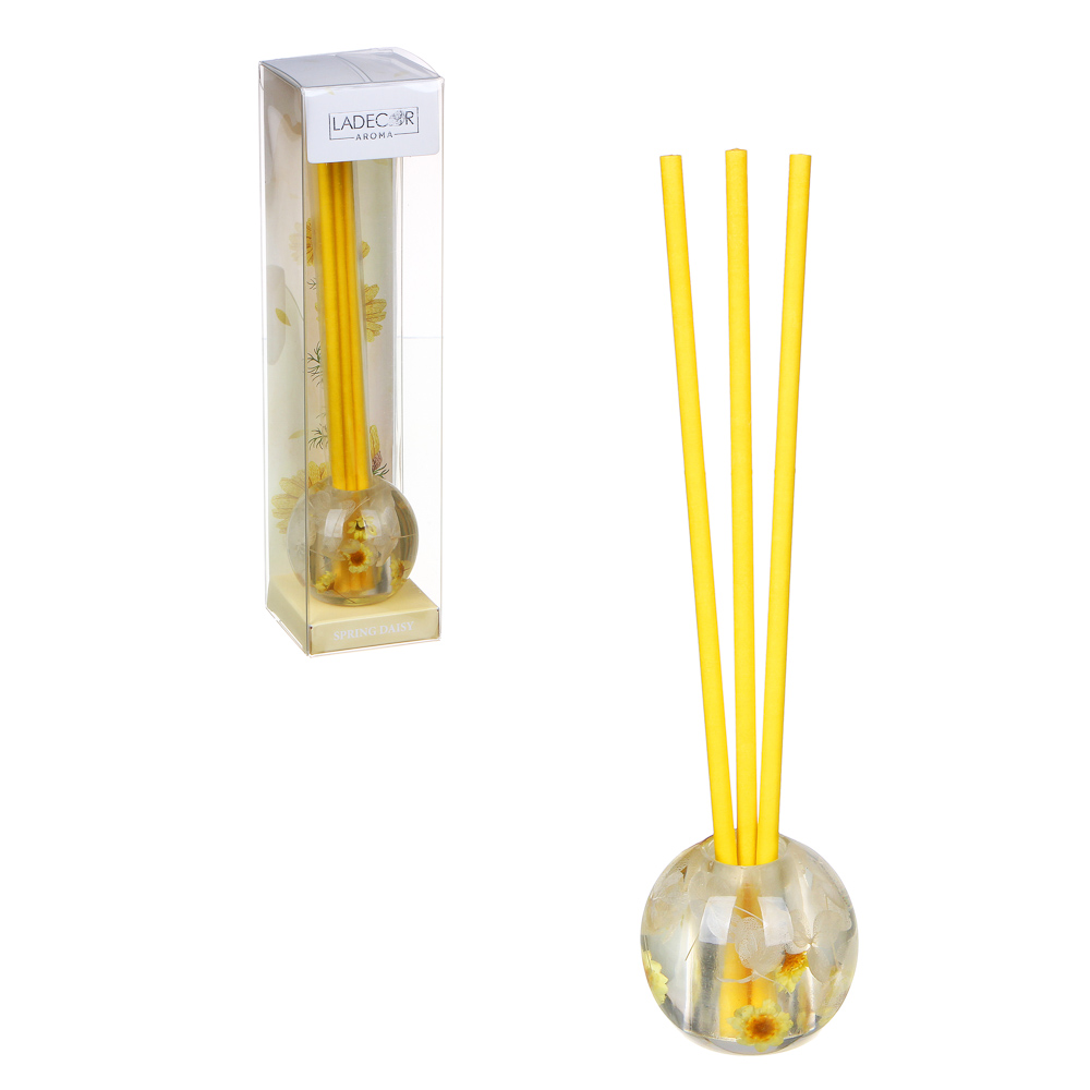 LADECOR Аромапалочки в декоративной подставке, 5,8x5,8x22,6см, 4 вида, арт.№ 412-096