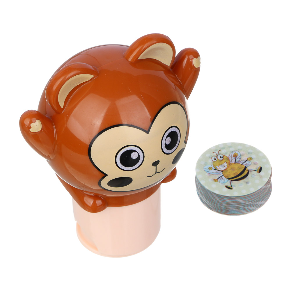 ХОББИХИТ Набор для творчества с печатями "Зверюшки", 9,5х7,5х6см, PP, 4 дизайна, арт.№ 285-228