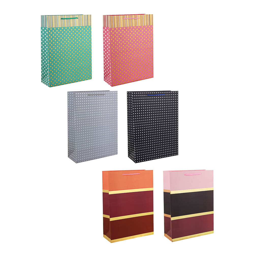 Пакет подарочный, вскч бум., XL 31х42х12, 6 дизайнов, арт О-07, арт.№ 507-036