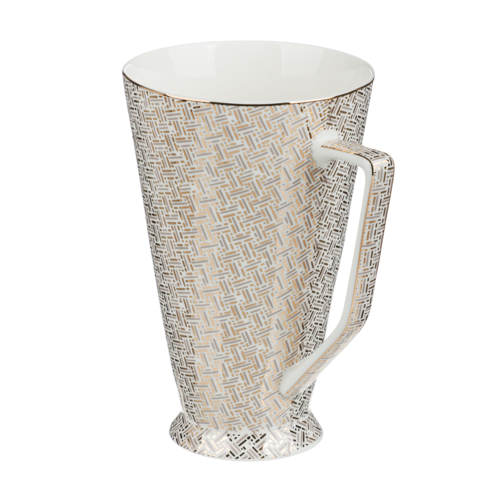 MILLIMI Гармония голд Кружка 450мл, костяной фарфор, арт.№ 802-440