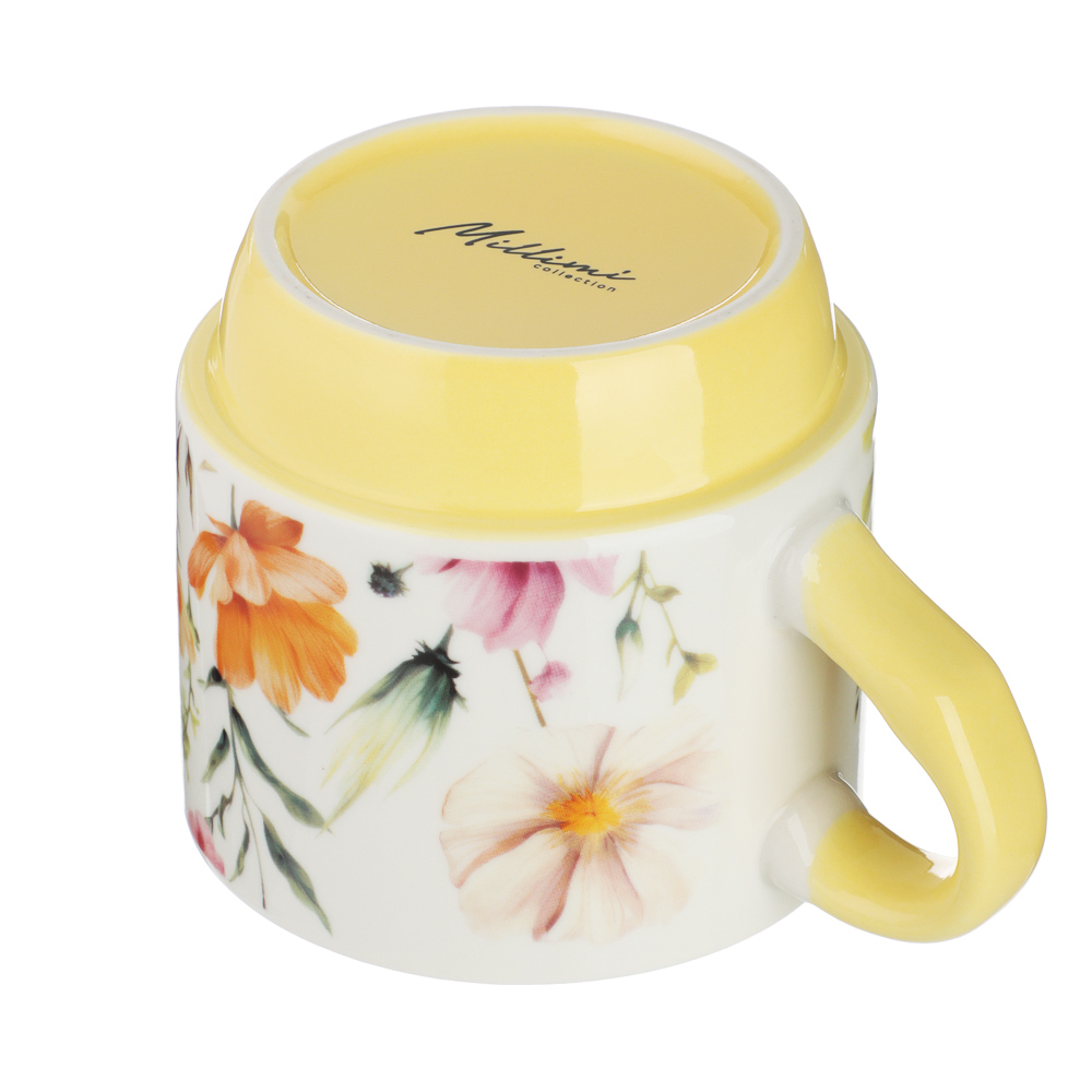 MILLIMI Полевые цветы Кружка 300мл, фарфор, 4 дизайна, арт.№ 806-189