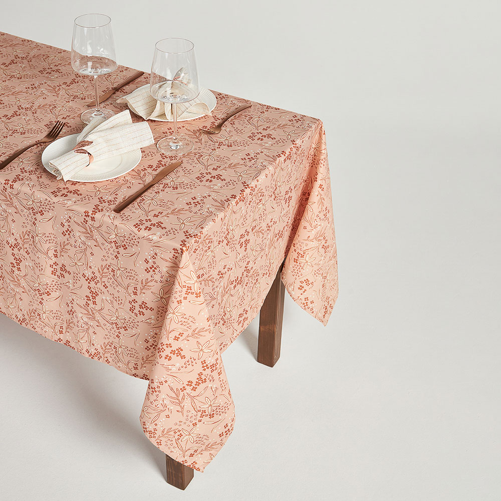PROVANCE Карамель Скатерть текстильная 140х230см с водоотталкивающей пропиткой, цветы, арт.№ 435-160