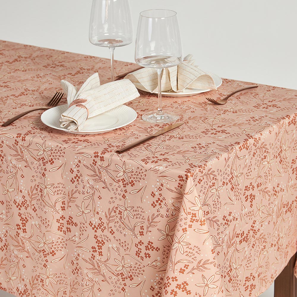 PROVANCE Карамель Скатерть текстильная 140х230см с водоотталкивающей пропиткой, цветы, арт.№ 435-160