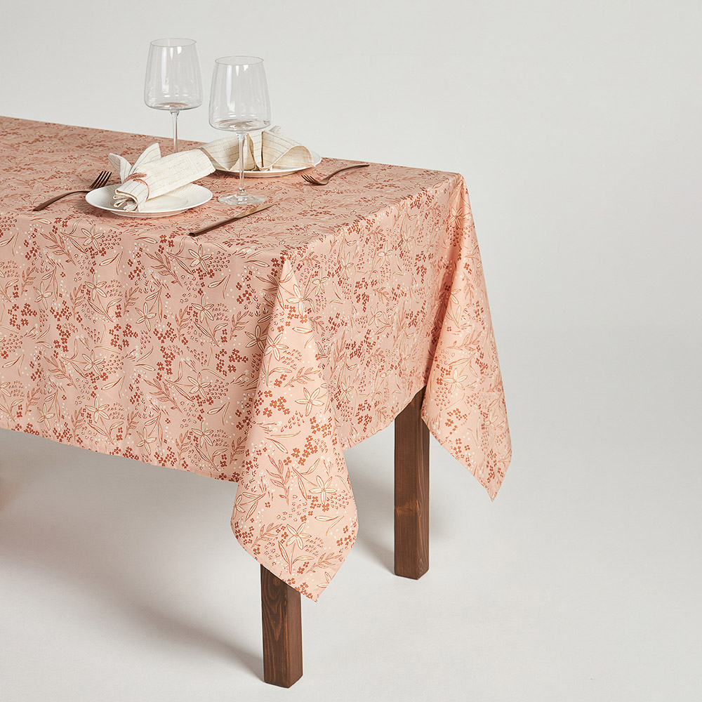 PROVANCE Карамель Скатерть текстильная 140х230см с водоотталкивающей пропиткой, цветы, арт.№ 435-160