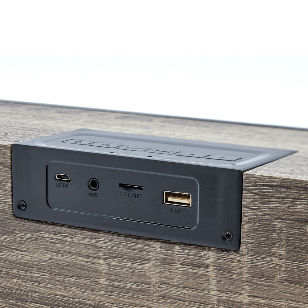 Колонка беспроводная FORZA интерьерная, дерево, экстра басс 2000мАч, 2x5Вт, сабвуфер, USB, AUX, арт.№ 443-046