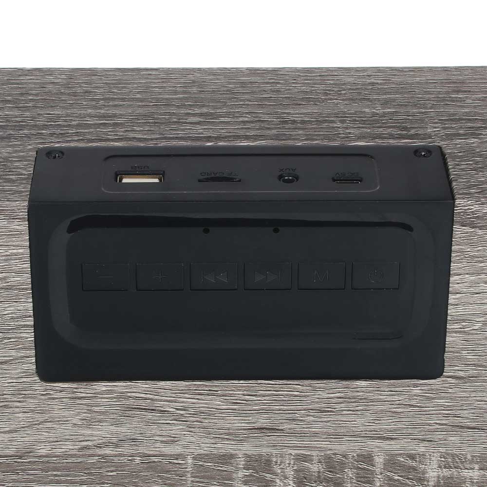 Колонка беспроводная FORZA интерьерная, дерево, экстра басс 2000мАч, 2x5Вт, сабвуфер, USB, AUX, арт.№ 443-046