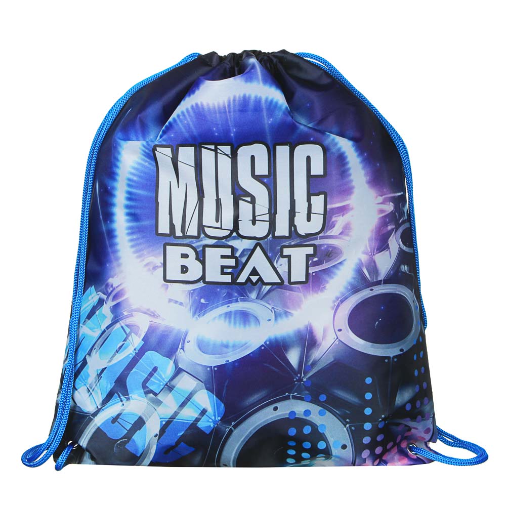 Мьюзик Бит Мешок для сменной обуви, на завязках 34,8x41,5см, полиэстер, арт.№ 233-071