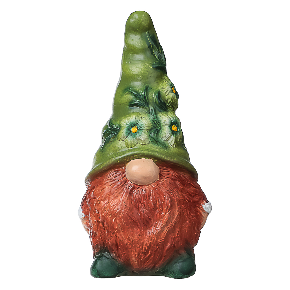Фигура Гном Сканди 23х14см зеленый, гипс, арт.№ 162-254