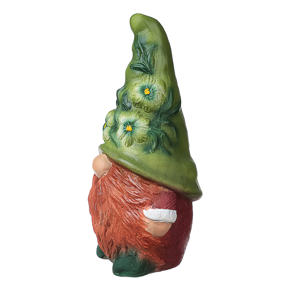 Фигура Гном Сканди 23х14см зеленый, гипс, арт.№ 162-254