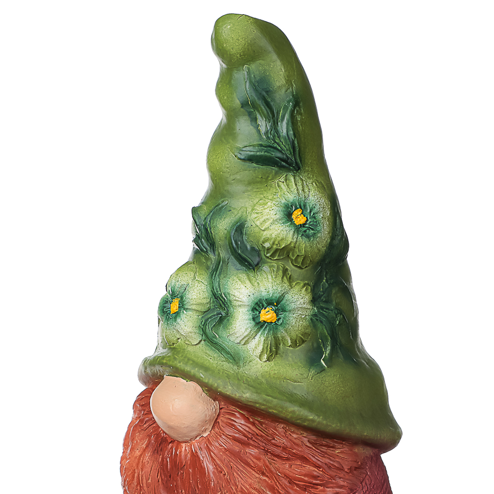 Фигура Гном Сканди 23х14см зеленый, гипс, арт.№ 162-254