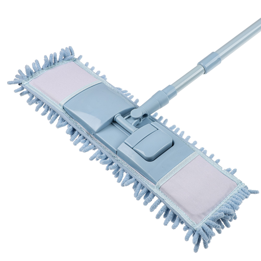Швабра со смен.насадкой тм VETTA, ручка телескоп. металл, пластик 70-120см, насадка микрофиб. 95г/м2, арт.№ 444-364