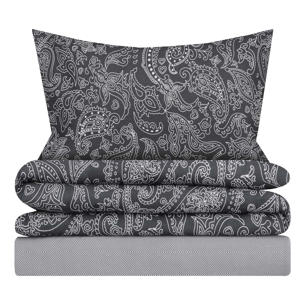 PROVANCE Фрэя Комплект постельного белья 1,5 (4 предмета), бязь, 100% хлопок, серый, арт.№ 421-344