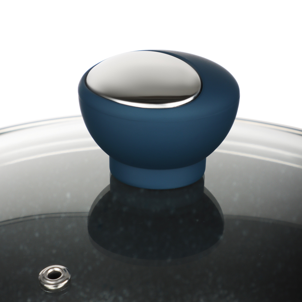 SATOSHI Ривьера Набор посуды 8 предметов, а/пр.покрытие: кастюли+крышки: 2,3 л и 3,8 л; ковш+крышка 1,3 л; сковороды 24 см, 28 см, арт.№ 846-722