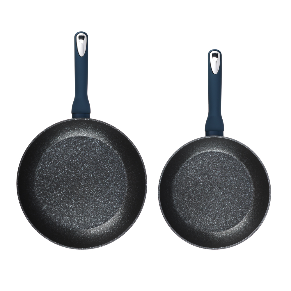 SATOSHI Ривьера Набор посуды 8 предметов, а/пр.покрытие: кастюли+крышки: 2,3 л и 3,8 л; ковш+крышка 1,3 л; сковороды 24 см, 28 см, арт.№ 846-722