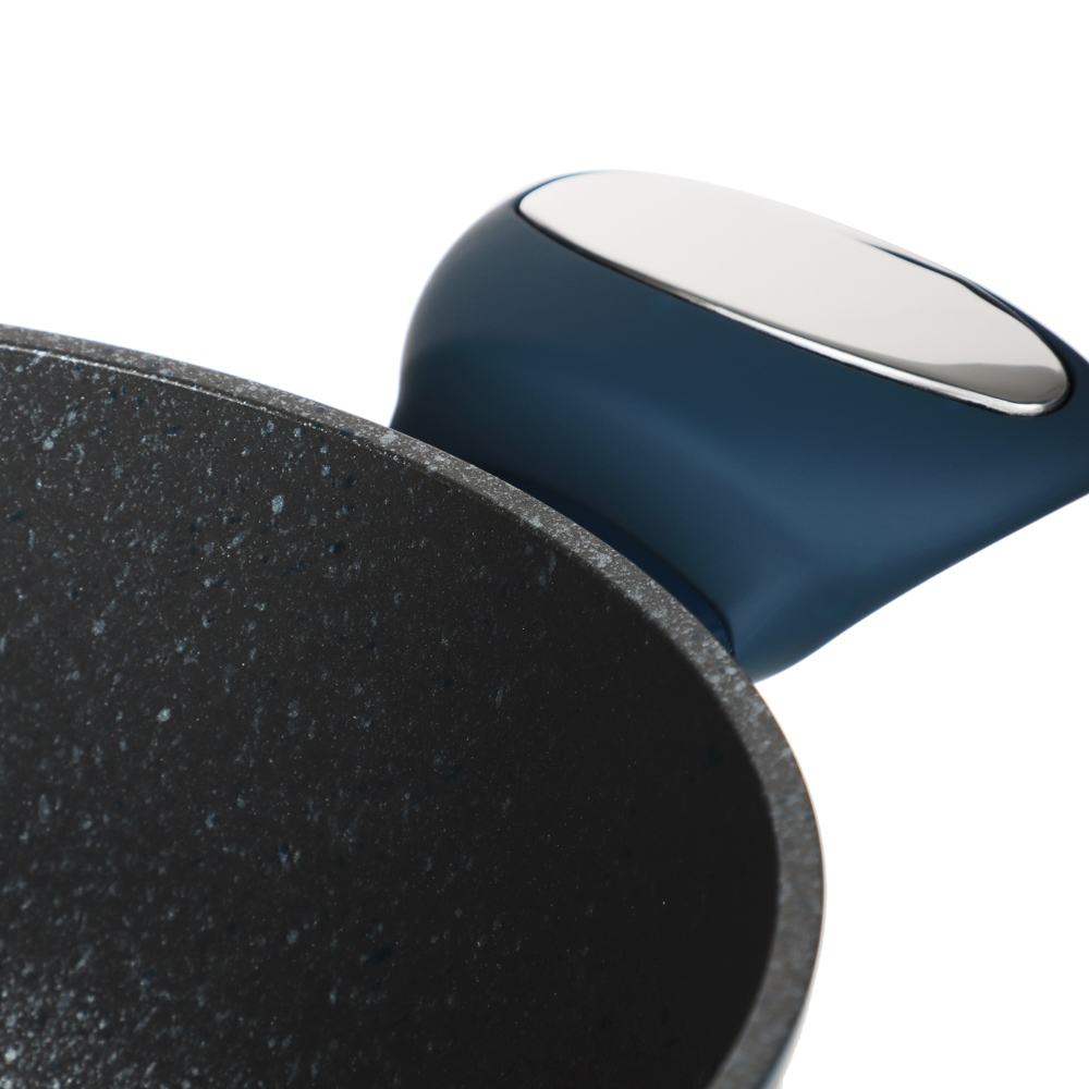 SATOSHI Ривьера Набор посуды 8 предметов, а/пр.покрытие: кастюли+крышки: 2,3 л и 3,8 л; ковш+крышка 1,3 л; сковороды 24 см, 28 см, арт.№ 846-722