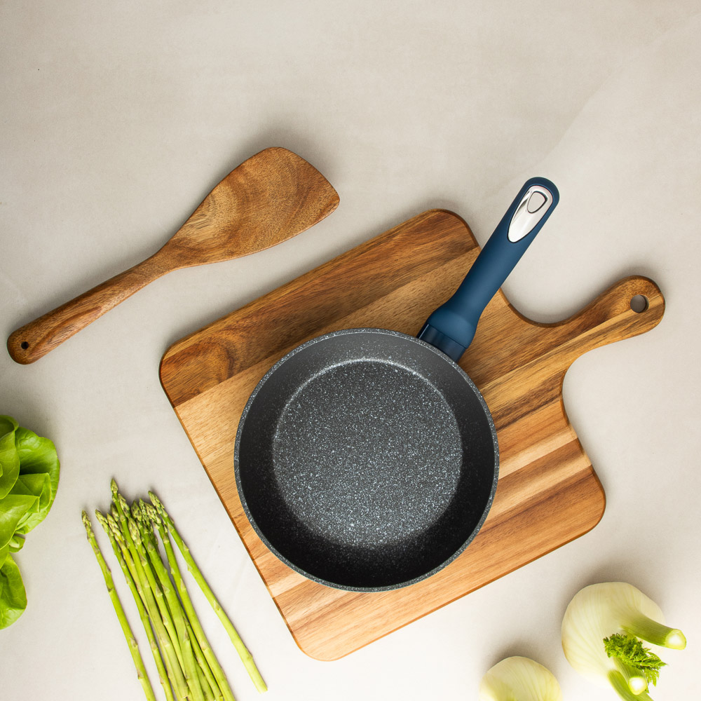 SATOSHI Ривьера Сковорода литая d20см, антипригарное покрытие мрамор, индукция, арт.№ 846-723