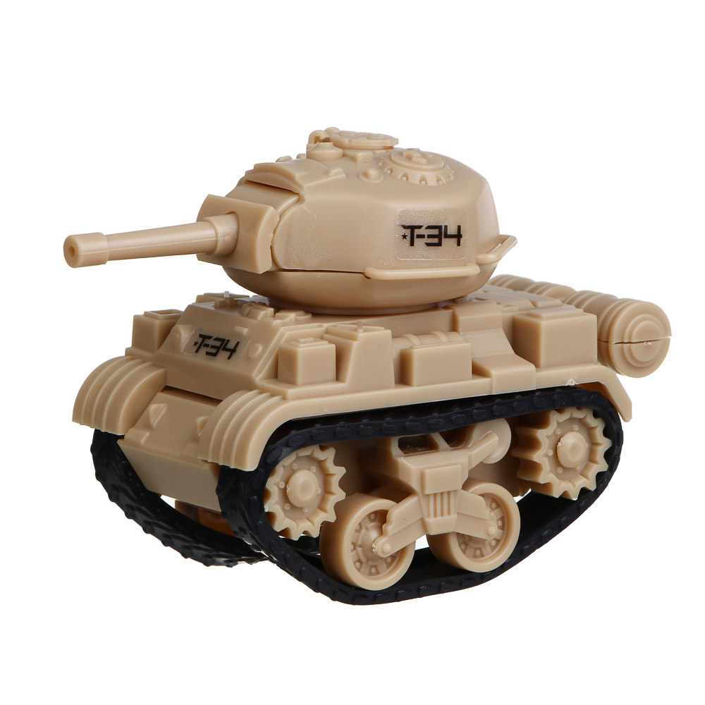 BY Русские Супергерои УВЗ Мини-конструктор Танк Т-34, 13,5х16,5х6,5 см, ABS, арт.№ 859-009