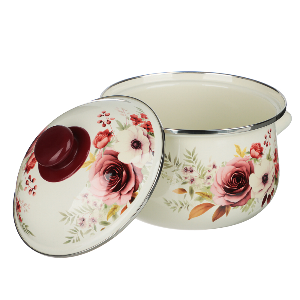 Кастрюля эмалированная VETTA Лаура, 18см, 2л, индукция, арт.№ 894-557