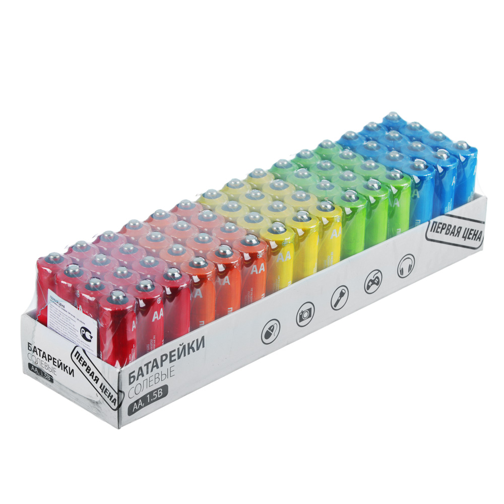 Батарейки AA Первая цена 4шт солевые, пленка, арт.№ 925-050