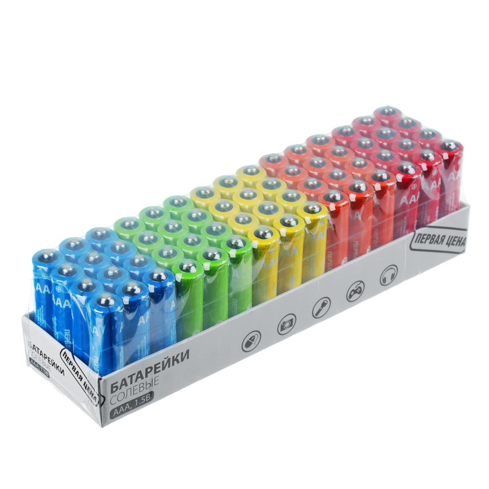Батарейки AAA Первая цена 4шт солевые, пленка, арт.№ 925-051
