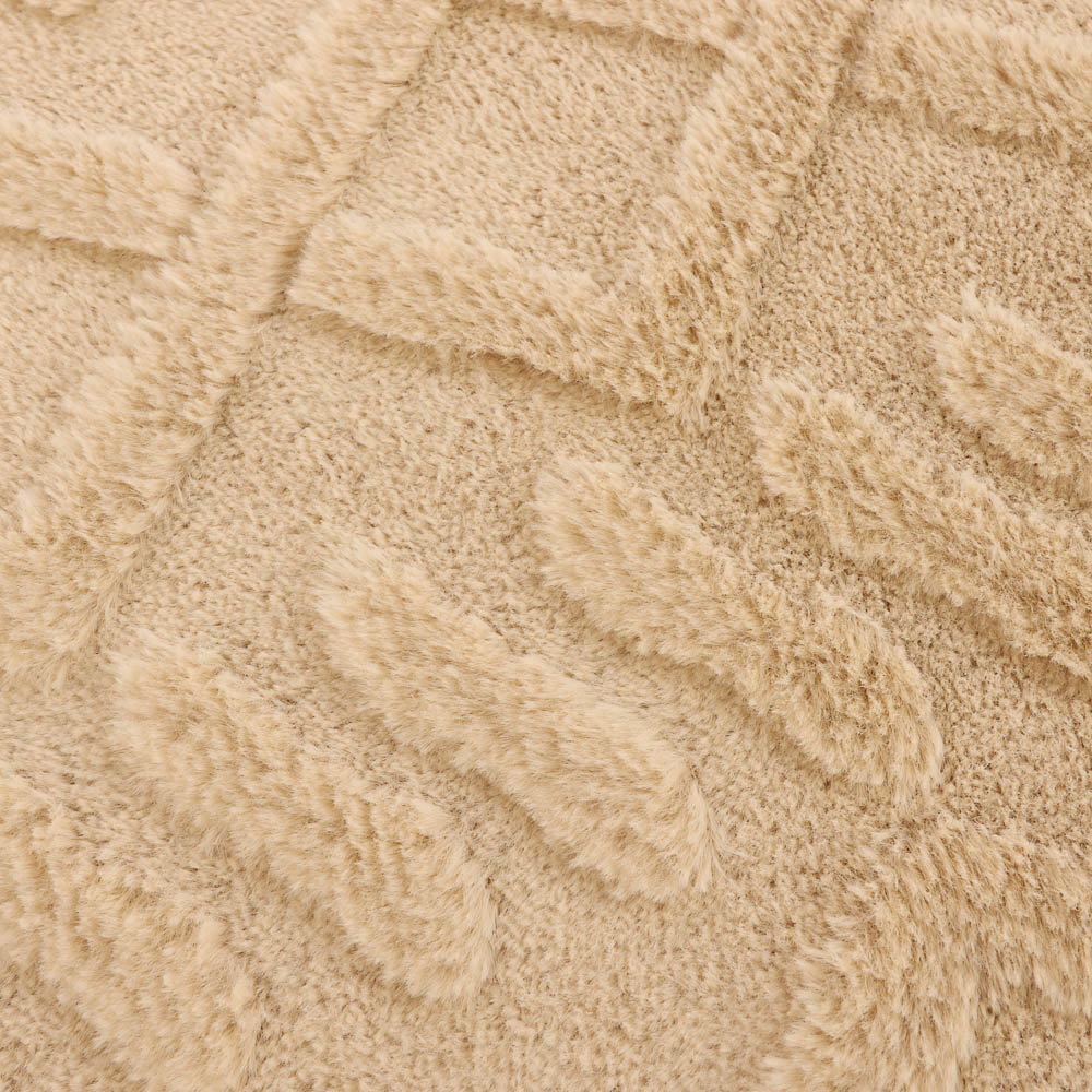 Коврик для ванной 50х80см WARM, LATTE5, бежевый, полиэстер, SWM-4012-BG-B, арт.№ 462-816