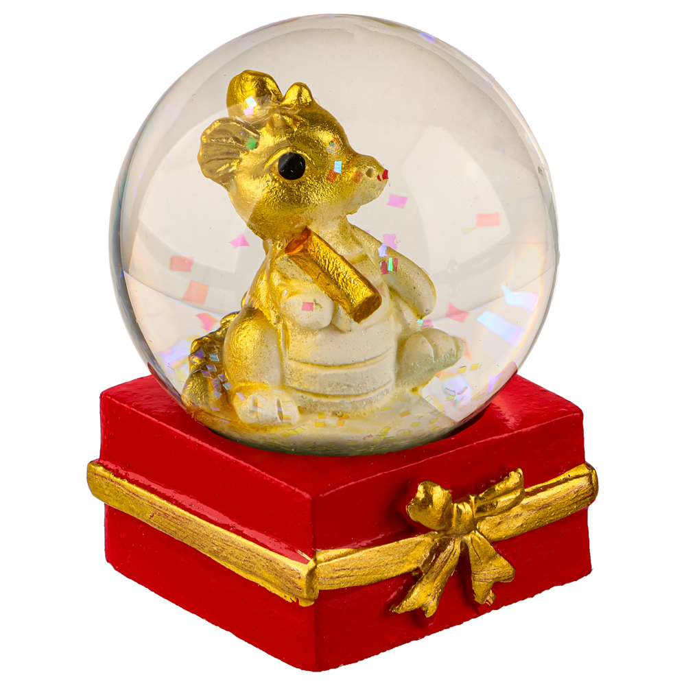 СНОУ БУМ Сувенир Символ Года, снежный шар, полистоун, стекло, 4,5х4,5х6,2см, 4 дизайна, арт.2, арт.№ 359-884