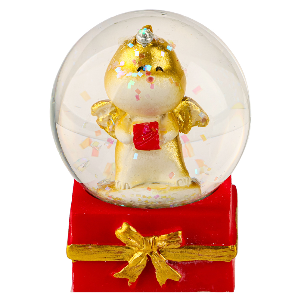 СНОУ БУМ Сувенир Символ Года, снежный шар, полистоун, стекло, 4,5х4,5х6,2см, 4 дизайна, арт.2, арт.№ 359-884