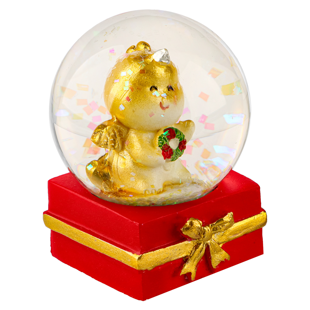 СНОУ БУМ Сувенир Символ Года, снежный шар, полистоун, стекло, 4,5х4,5х6,2см, 4 дизайна, арт.2, арт.№ 359-884