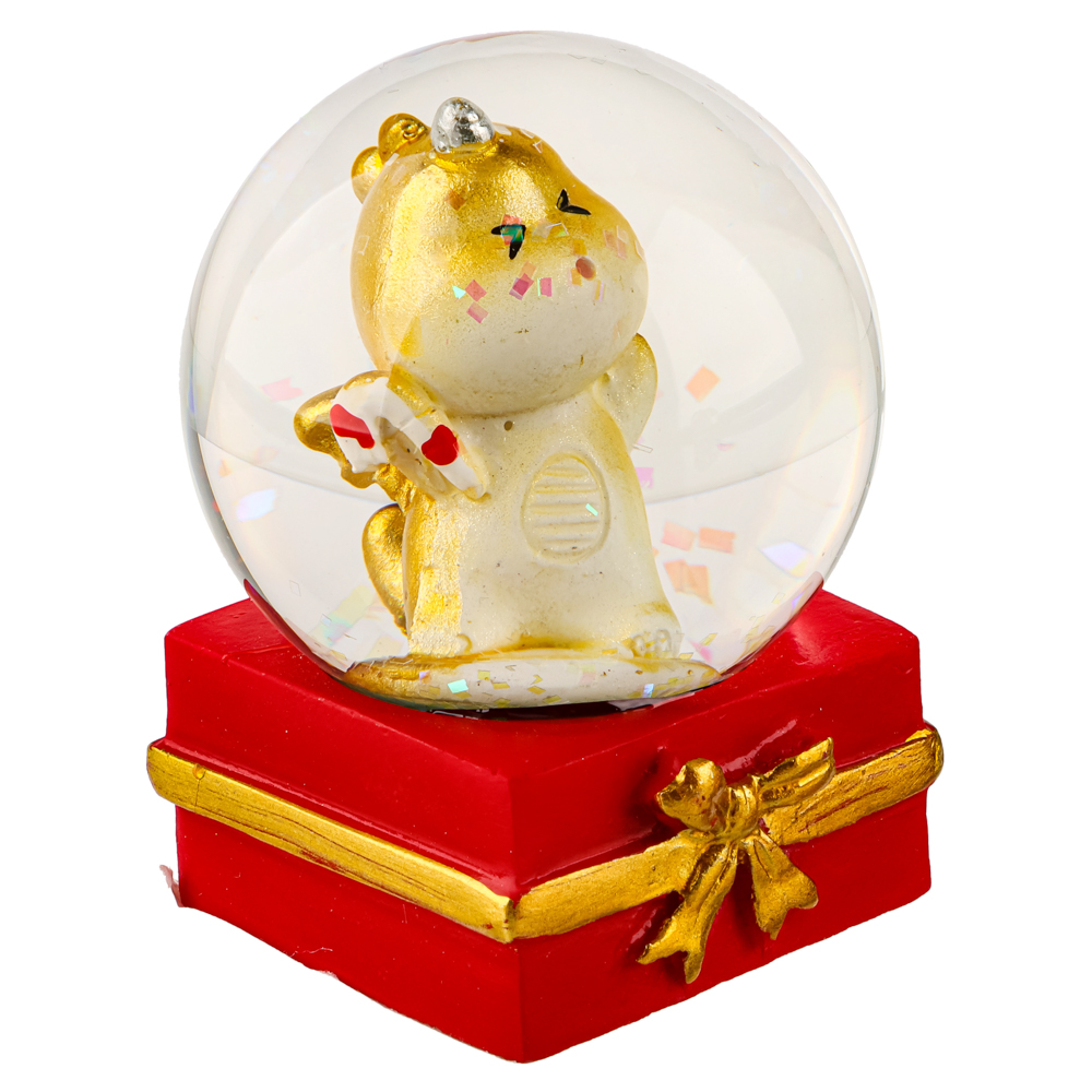 СНОУ БУМ Сувенир Символ Года, снежный шар, полистоун, стекло, 4,5х4,5х6,2см, 4 дизайна, арт.2, арт.№ 359-884