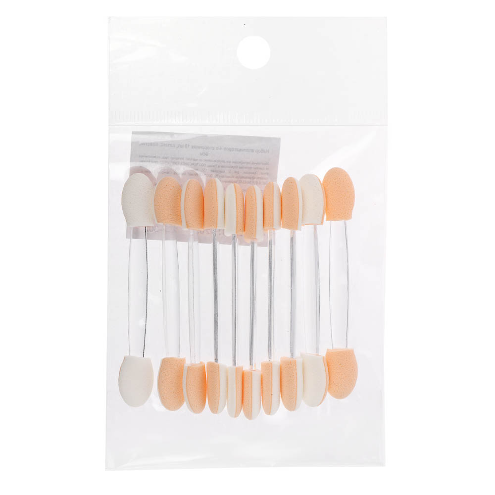 Набор аппликаторов 4-х сторонних 10 шт тм  ЮНИLOOK, латекс, пластик, 6см, арт.№ 305-302