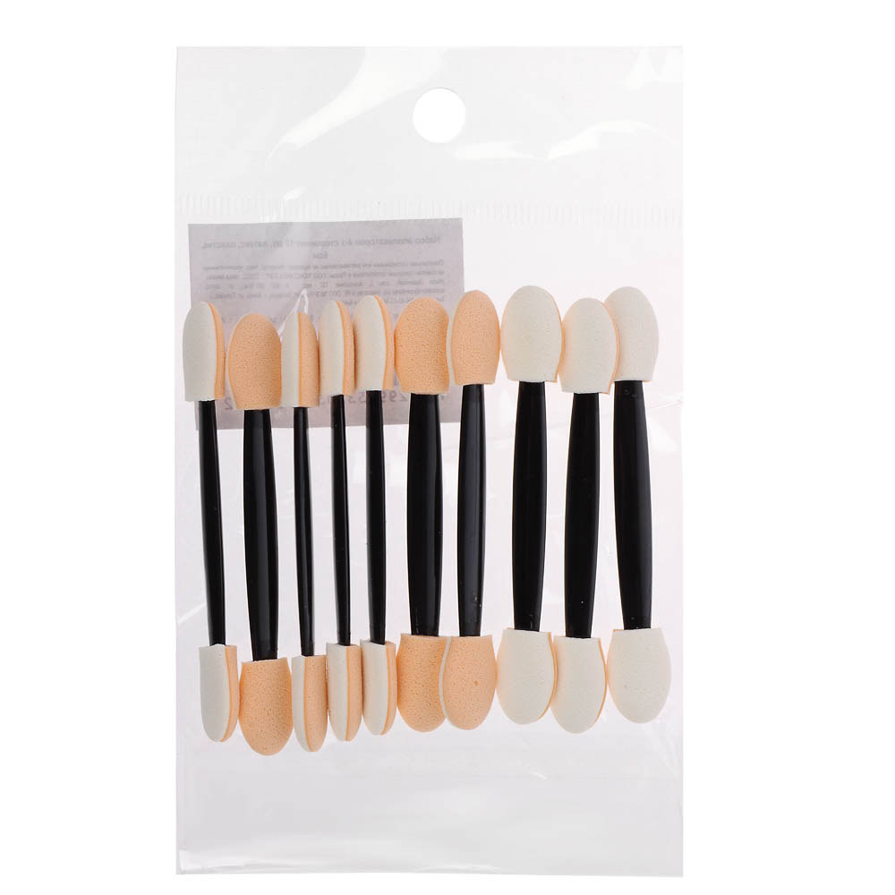 Набор аппликаторов 4-х сторонних 10 шт тм  ЮНИLOOK, латекс, пластик, 6см, арт.№ 305-302