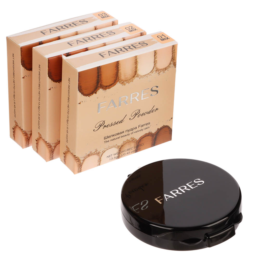 Пудра для лица, шелковая, тм Farres, 13,5 г, арт.№ 330-631