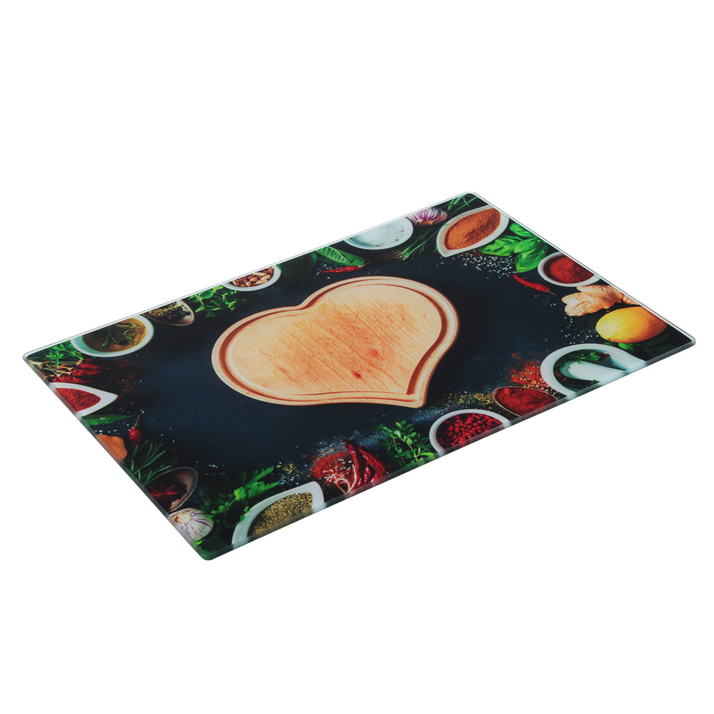 VETTA Специи Доска разделочная стеклянная, 20х30х0,4см, 2 дизайна, арт.№ 853-199