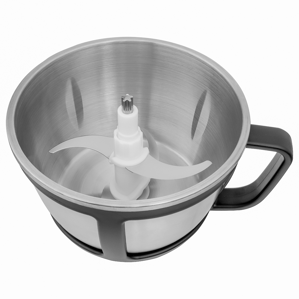 LEBEN Блендер переносной (измельчитель) с металлической чашей 2 литра, 4 ножа, 300Вт, 220-240В, арт.№ 269-051