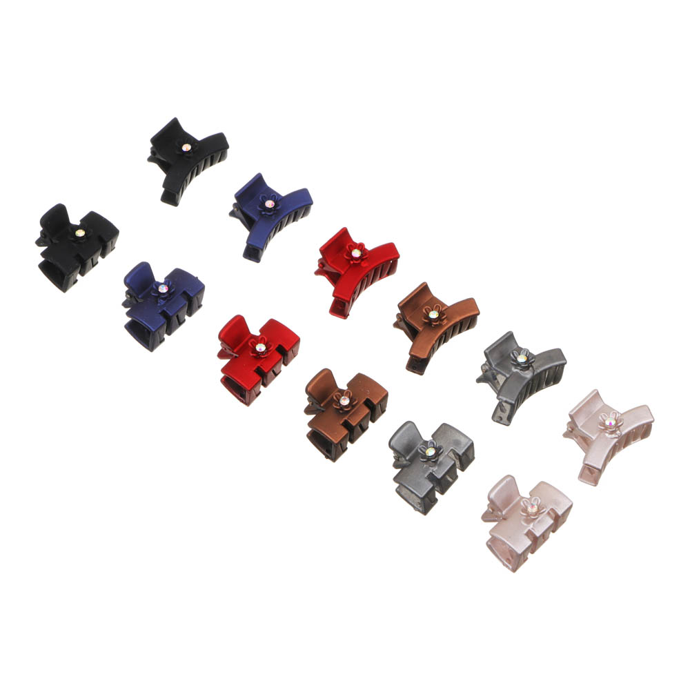 BERIOTTI Заколка-краб для волос с декором, пластик, 3см, 2 дизайна, арт.845, арт.№ 356-845