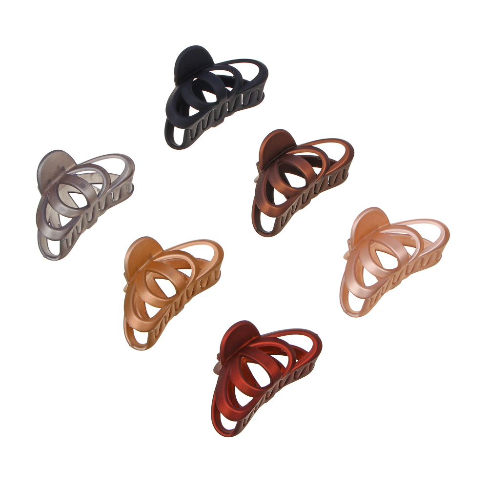 BERIOTTI Заколка-краб для волос, металл, пластик, 8,3см, 6 цветов, 4426-3, арт.№ 324-103