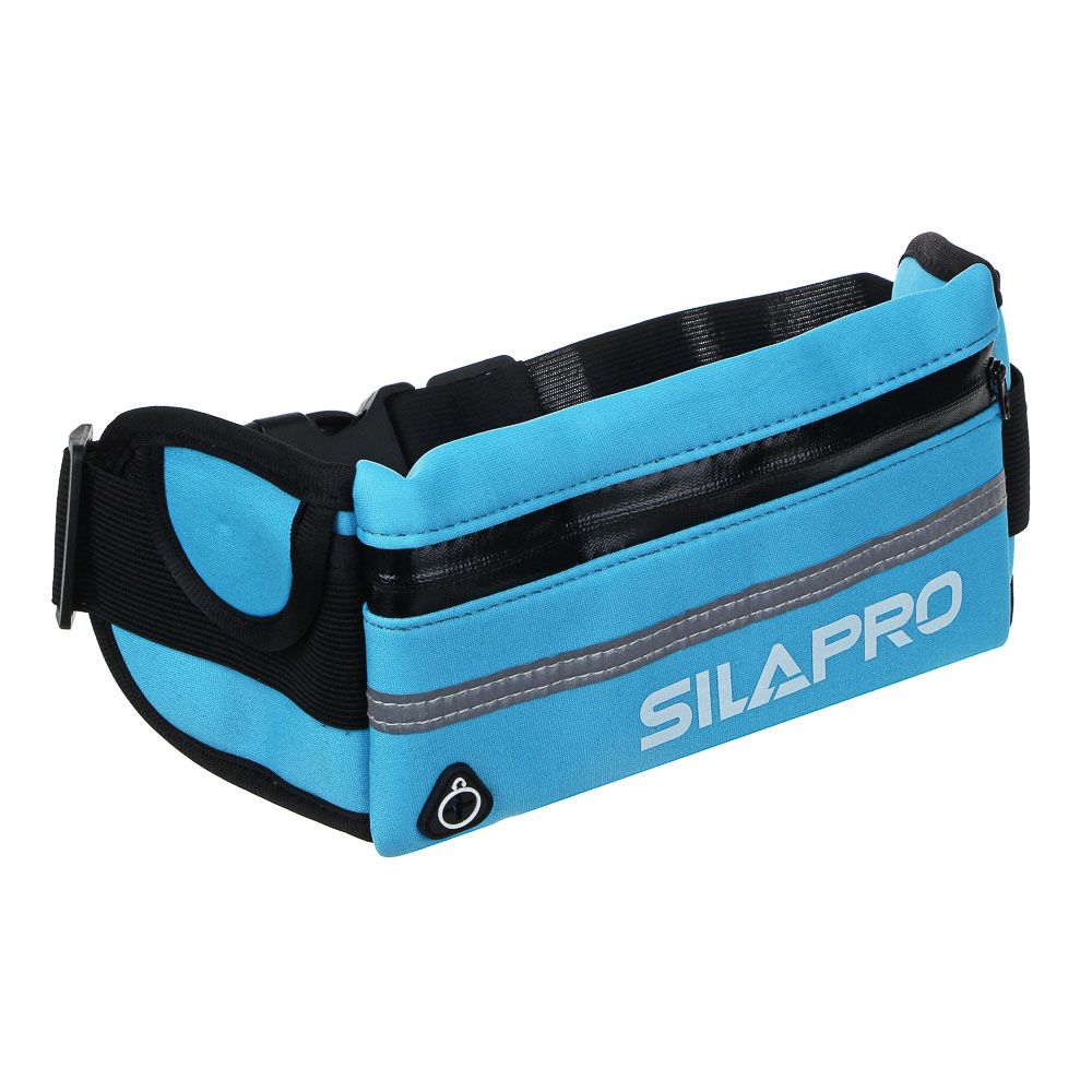 SILAPRO Сумка спортивная, пояс с держателем для бутылки, 10х36см, неопрен, 5 цветов, арт.№ 204-034