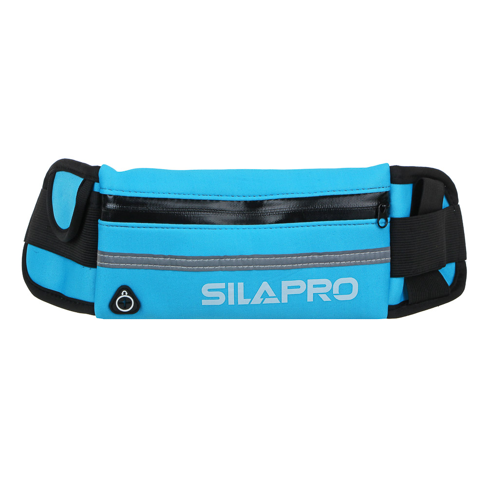 SILAPRO Сумка спортивная, пояс с держателем для бутылки, 10х36см, неопрен, 5 цветов, арт.№ 204-034