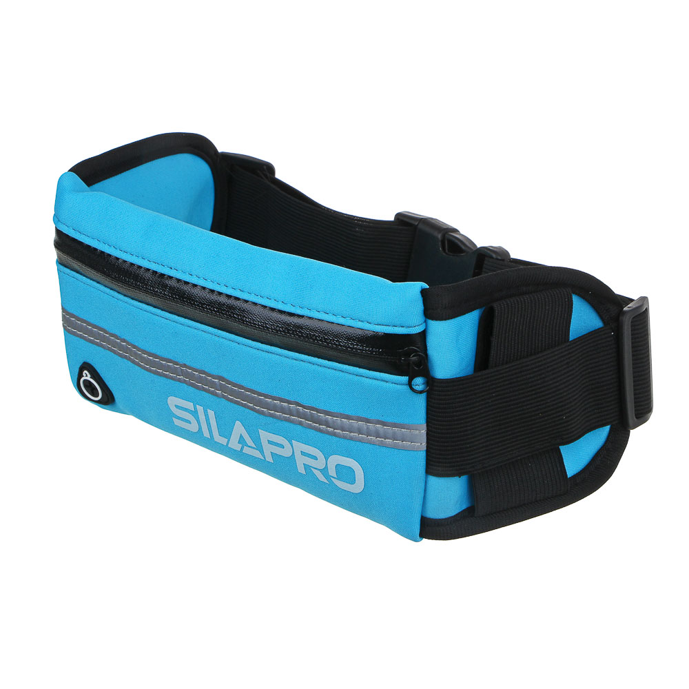 SILAPRO Сумка спортивная, пояс с держателем для бутылки, 10х36см, неопрен, 5 цветов, арт.№ 204-034