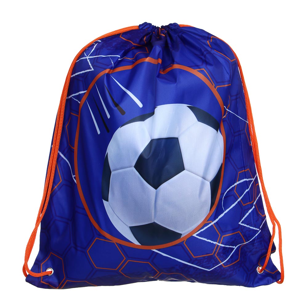 Мешок для сменной обуви на завязках, 40х47см, "Футбол/Рэйсинг Тим", полиэстер, арт.№ 524-257