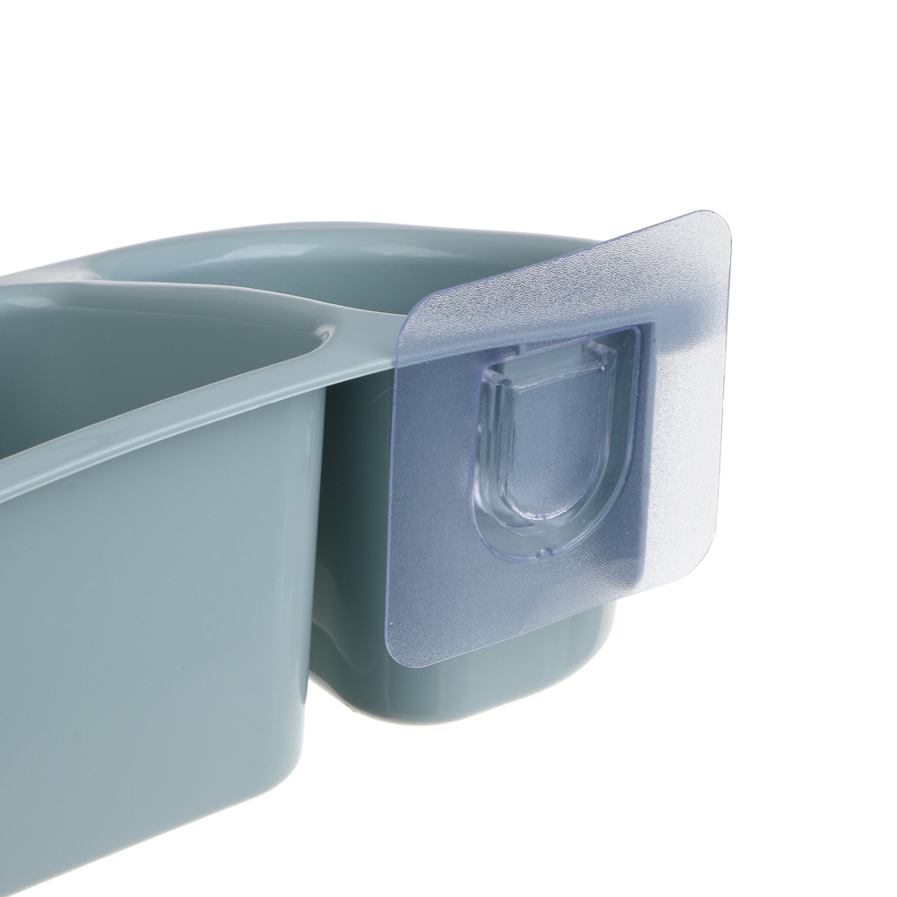 VETTA Classic Полка настенная, три отделения, пластик, 28x12,5x8,5 см, оливковый, арт.№ 478-290