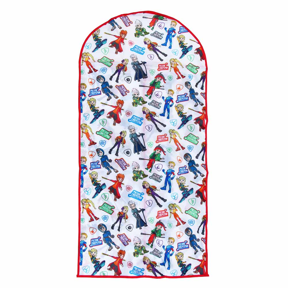 BY Русские Супергерои Чехол для одежды, 60х130см, с молнией, с окном, полиэстер, детская серия, арт.№ 457-810