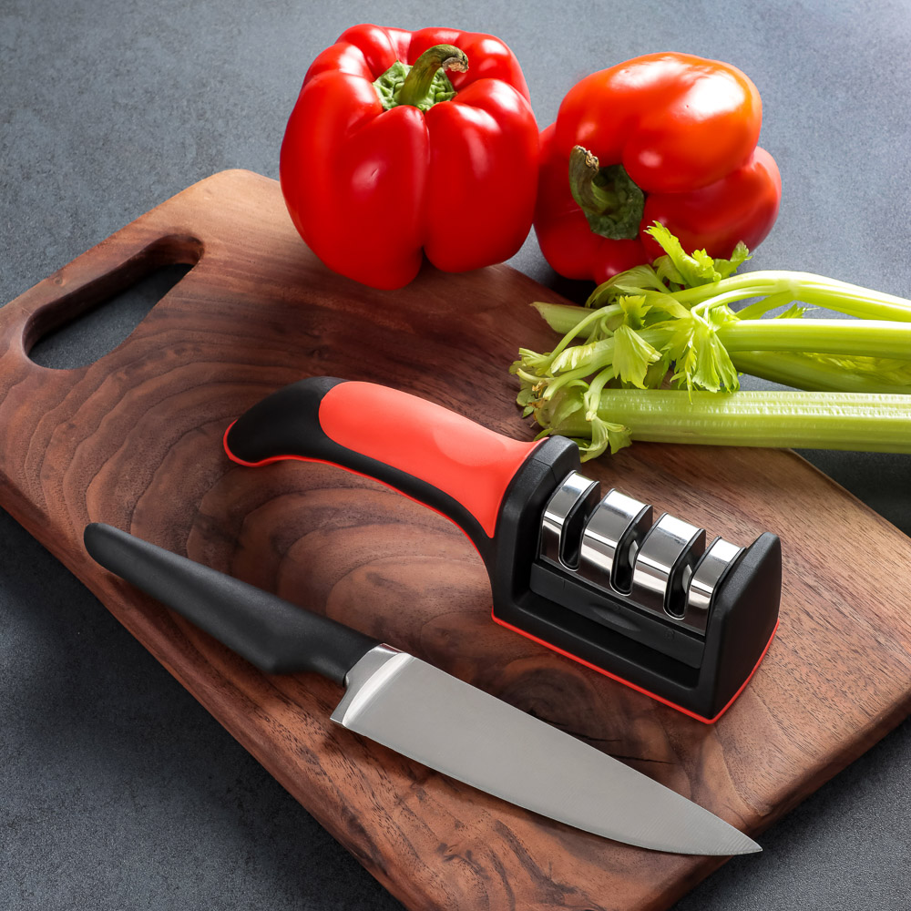 VETTA Ножеточка универсальная для черновой и финальной заточки, 21,5х5х6см, полипропилен, нерж.сталь, арт.№ 803-377