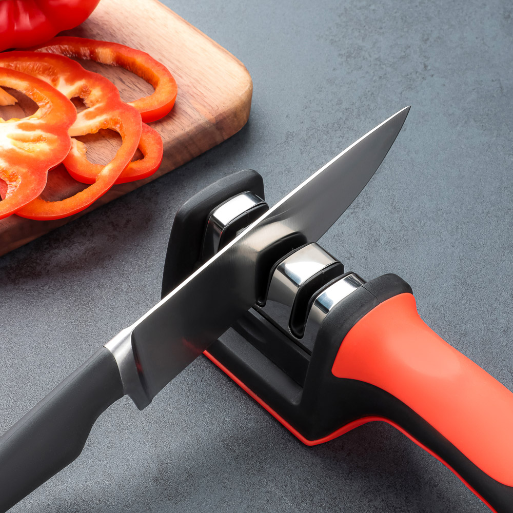 VETTA Ножеточка универсальная для черновой и финальной заточки, 21,5х5х6см, полипропилен, нерж.сталь, арт.№ 803-377