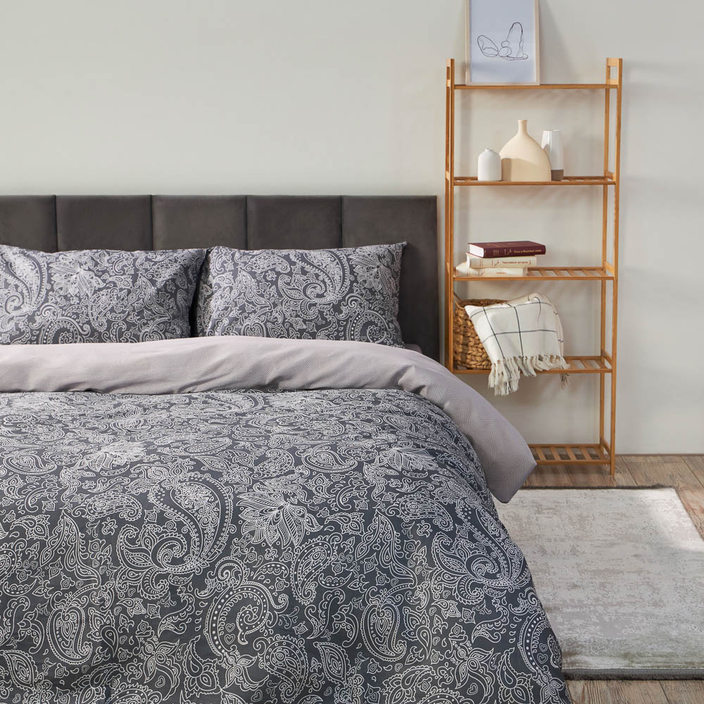 PROVANCE Фрэя Комплект постельного белья евро (4 предмета), бязь, 100% хлопок, серый, арт.№ 421-346