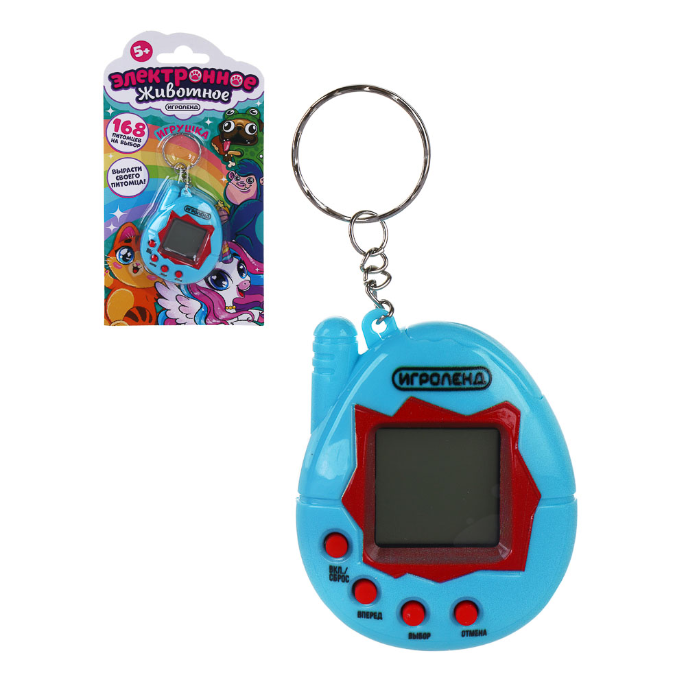 ИГРОЛЕНД Игрушка "Электронное животное", 2AG13, пластик, 4,8х6см, 4 цвета, арт.№ 214-026